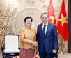 Party chief hosts outgoing Cambodian ambassador